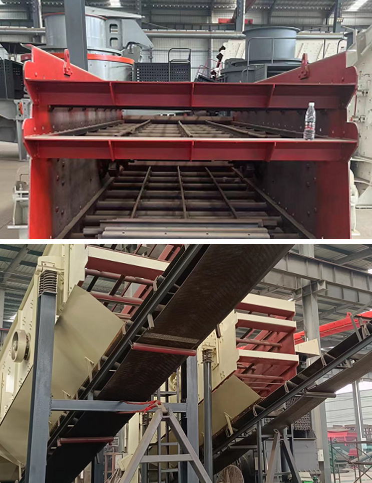 Linear vibrating screen, fracturing sand, dry powder mortar grading equipment, wooden screen frame, convenient and fast replacement of screen mesh