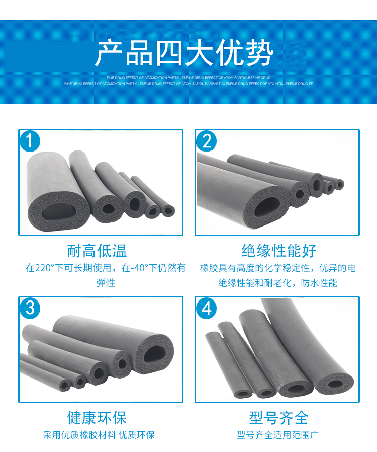 O-shaped foam hollow circular tube adhesive strip, EPDM circular plug-in sealing strip, anti-collision and shock absorption O-shaped sponge strip