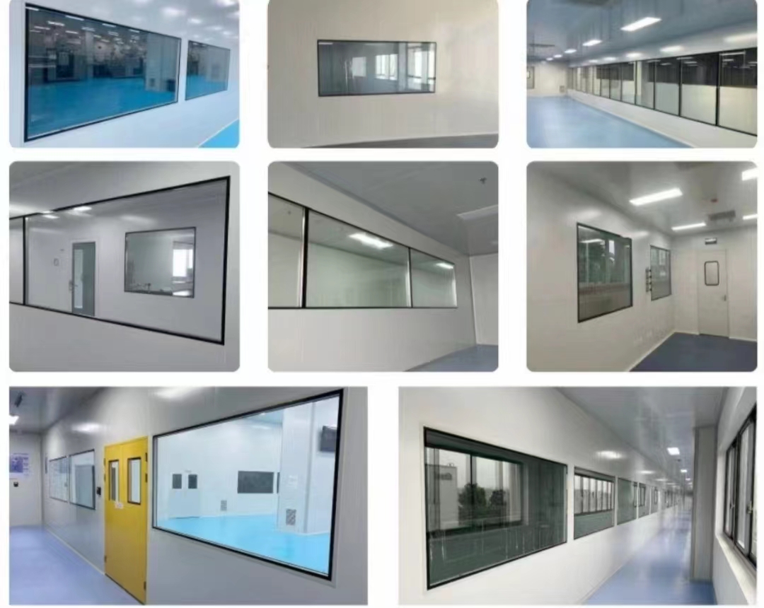 Double layer hollow observation window, clean laboratory, finished soundproof tempered glass, finished window, purification workshop, purification window