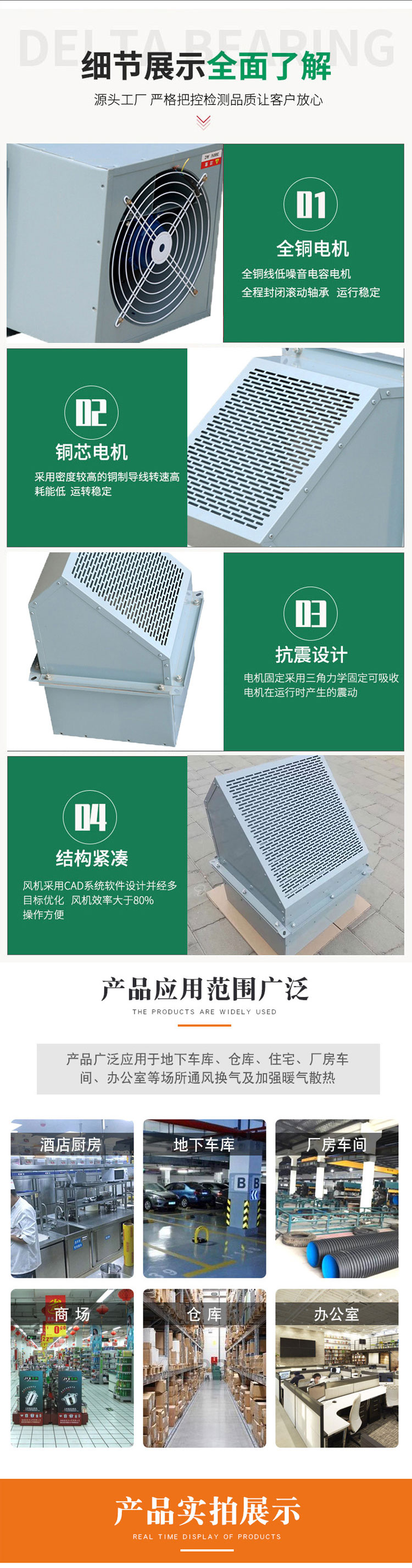 Steel side wall fan anti-corrosion, explosion-proof, low noise building factory Xingheng environment