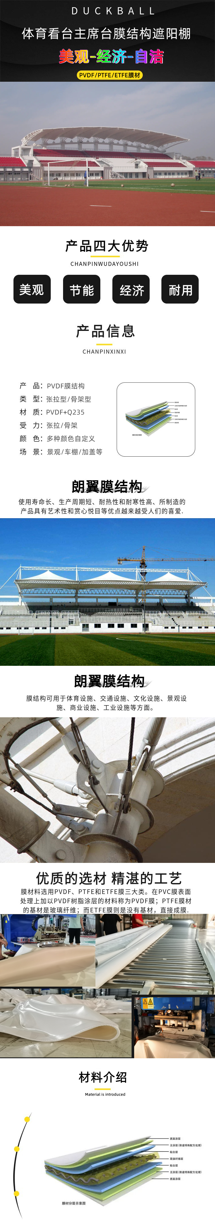 Membrane Structure Playground Stand Tensioning Membrane School Sports Stand Chairman's Stand Sunshade Outdoor Stage Canopy