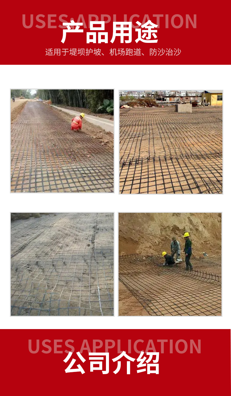 Xinyuan Bidirectional Adhesive Welding Geogrid 80KN Steel Plastic Grid Roadbed Reinforcement Retaining Wall Protection