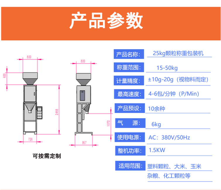 Plastic particle packaging machine NH100a-25-01 Nanheng