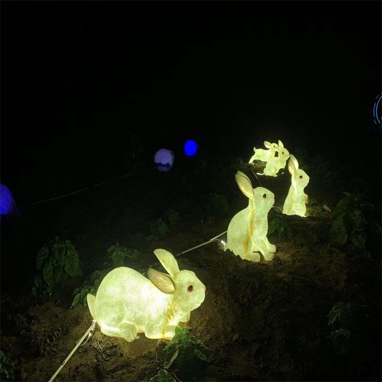 户外草坪仿真动物造型灯 景区文旅灯光树脂灯 亮化照明景观灯定制
