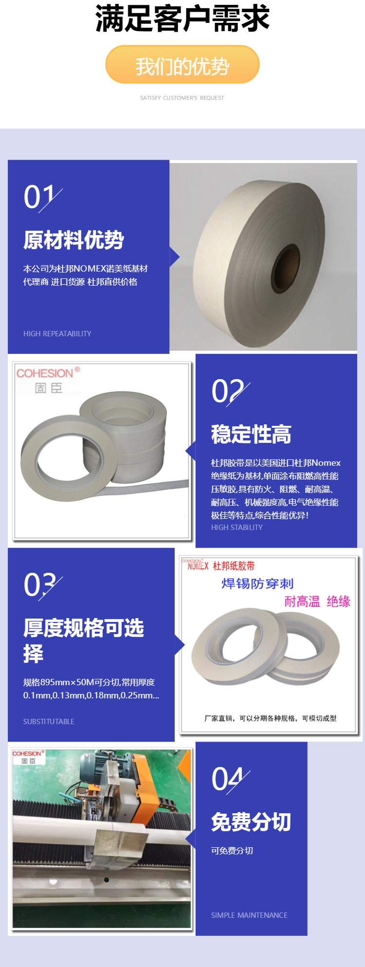 New energy battery fireproof and flame-retardant electrical material Puncture proof domestic aramid paper insulation Masking tape for lithium battery