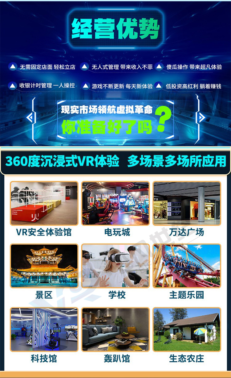 Large VR game consoles,VR manufacturers, intelligent body feeling entertainment, safety party building