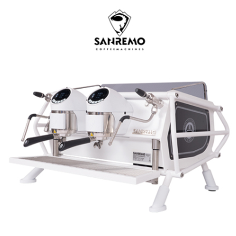 Italian Sanremo/Cerimon locomotive Cafe Racer double head electronic controlled semi-automatic Italian coffee machine