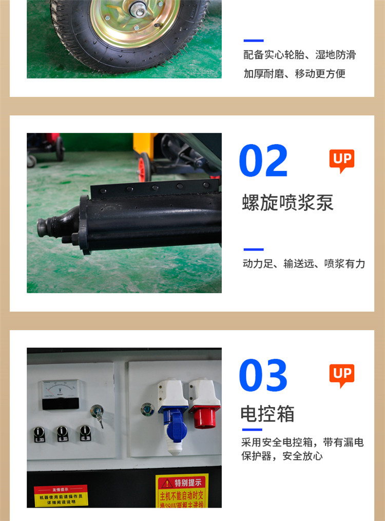 Mortar plastering machine, pre mixed mortar spraying machine, concrete spraying machine, Moyang