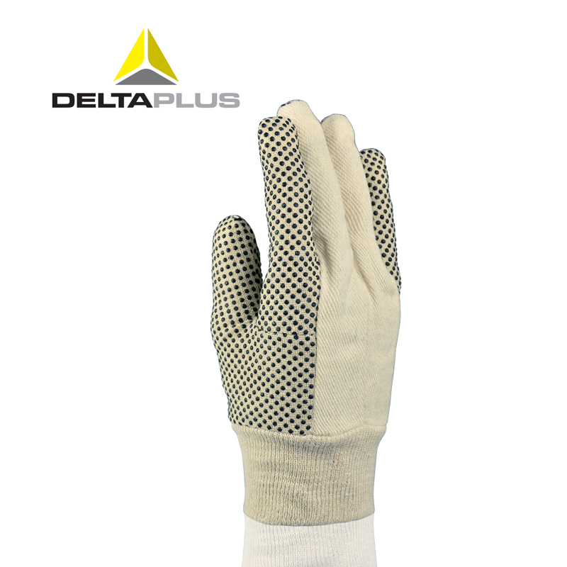 DELTA Delta CP149 PVC Dotted Plastic Cotton Gloves 208007 Sweat-absorbing and Breathable Construction Site Use