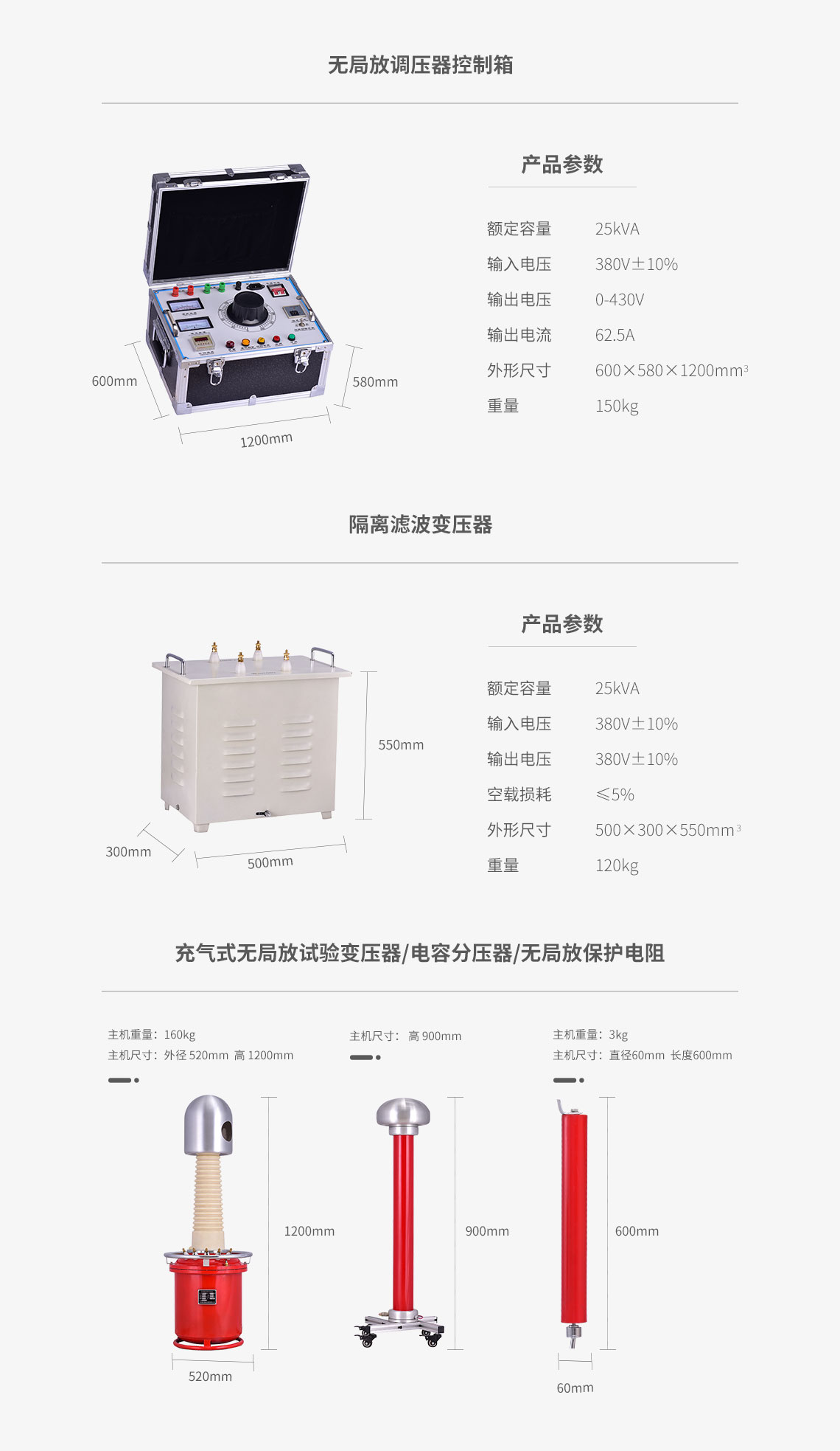 Triple frequency induction voltage withstand test device Transformer characteristic testing equipment Jinjiang Han Electric