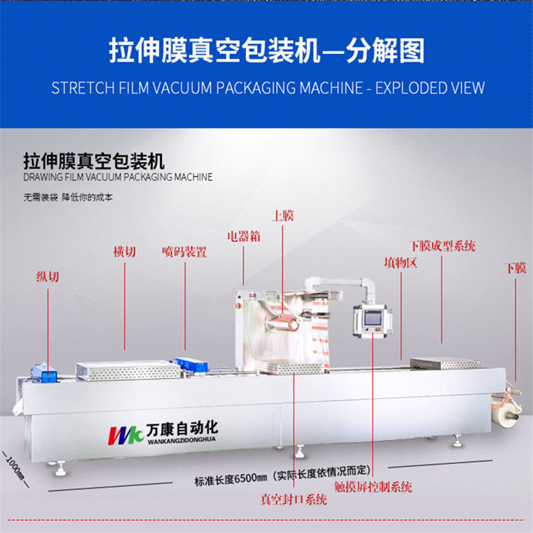 Lotus root silk Vacuum packing machine Lotus root belt Vacuum packing machine quality assurance stretching film packaging equipment