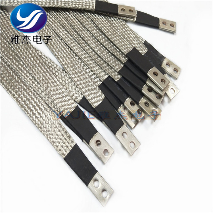 Customized steel column 2 * 40 flexible conductive copper cable lightning protection copper cable connection piece aluminum alloy door and window grounding wire