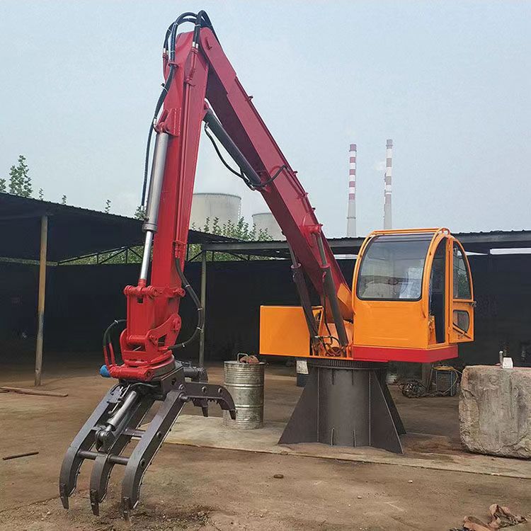 Fixed grab oil electric dual purpose extended arm grab steel machine grab straw bag wood scrap steel 360 ° rotary clamp