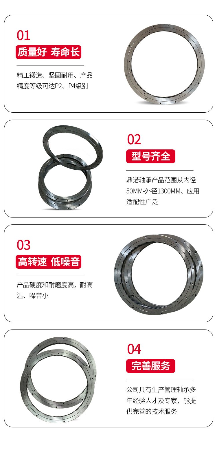 Rotary table bearing aluminum alloy rotary bearing 7075T6 material external tooth rotary table bearing grinding teeth anodizing