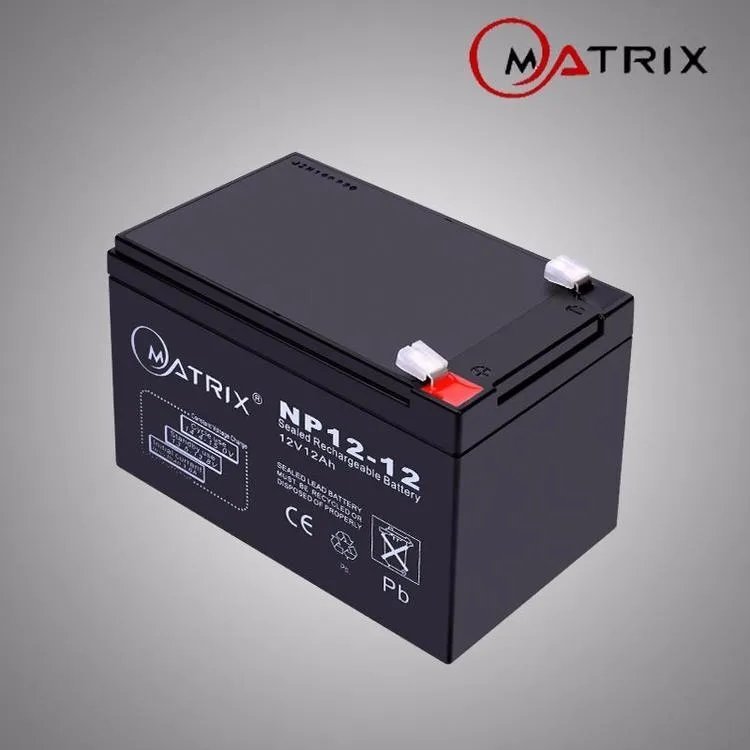 MATRIX矩阵蓄电池NP12-12 12V12AH阀控铅酸免维护 配电柜备用电源