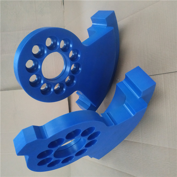 Blue nylon wheel, steel wire rope wheel, bearing pulley, nylon V-shaped machine tool, wear-resistant and irregular nylon products