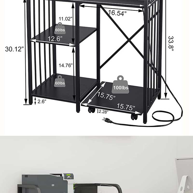 Office mobile computer host rack desktop rack multi-layer chassis rack floor printer storage rack