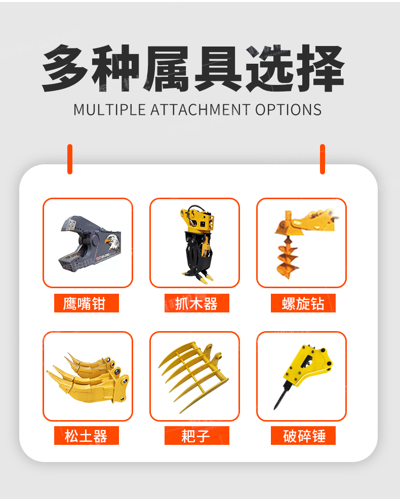 Lu Heng 80-9 Wheel Excavator, Domestic Extended Arm Tire Excavator, Supplied with Medium Rotary Grabber