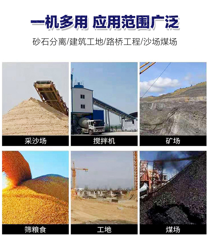 Longheng vibrating sand screening machine produces 200 tons of vibrating screen with strong separation and screening capacity, and the equipment has a long service life