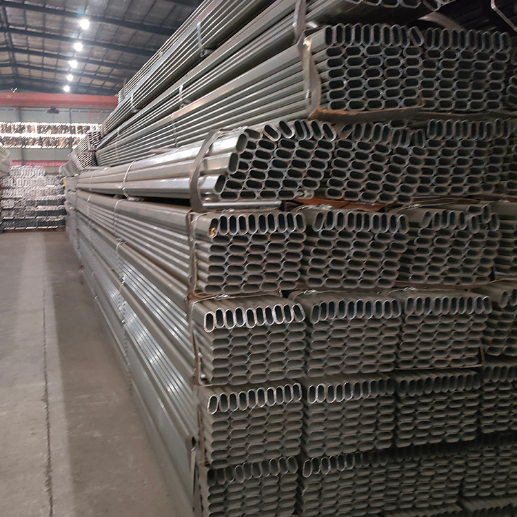 Wholesale of elliptical pipes by manufacturers, elliptical welded pipes, steel pipes for greenhouse use, galvanized elliptical steel pipes, customized for shrinkage bending