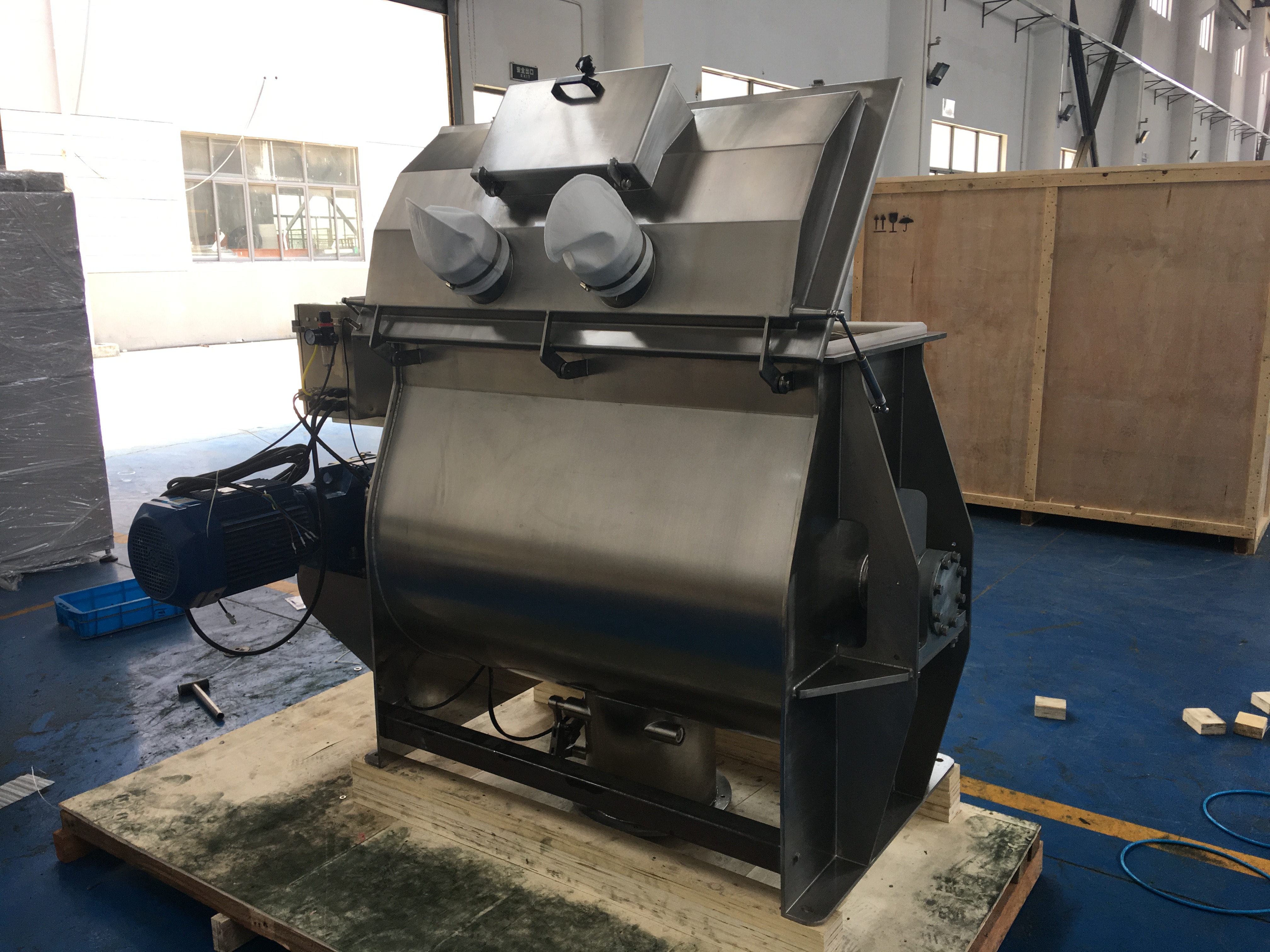 Tangdi Machinery Single Shaft Paddle Mixer Substitute for Meal Rice noodles Granules Solid Beverage Dry Mixer Additive Mixer