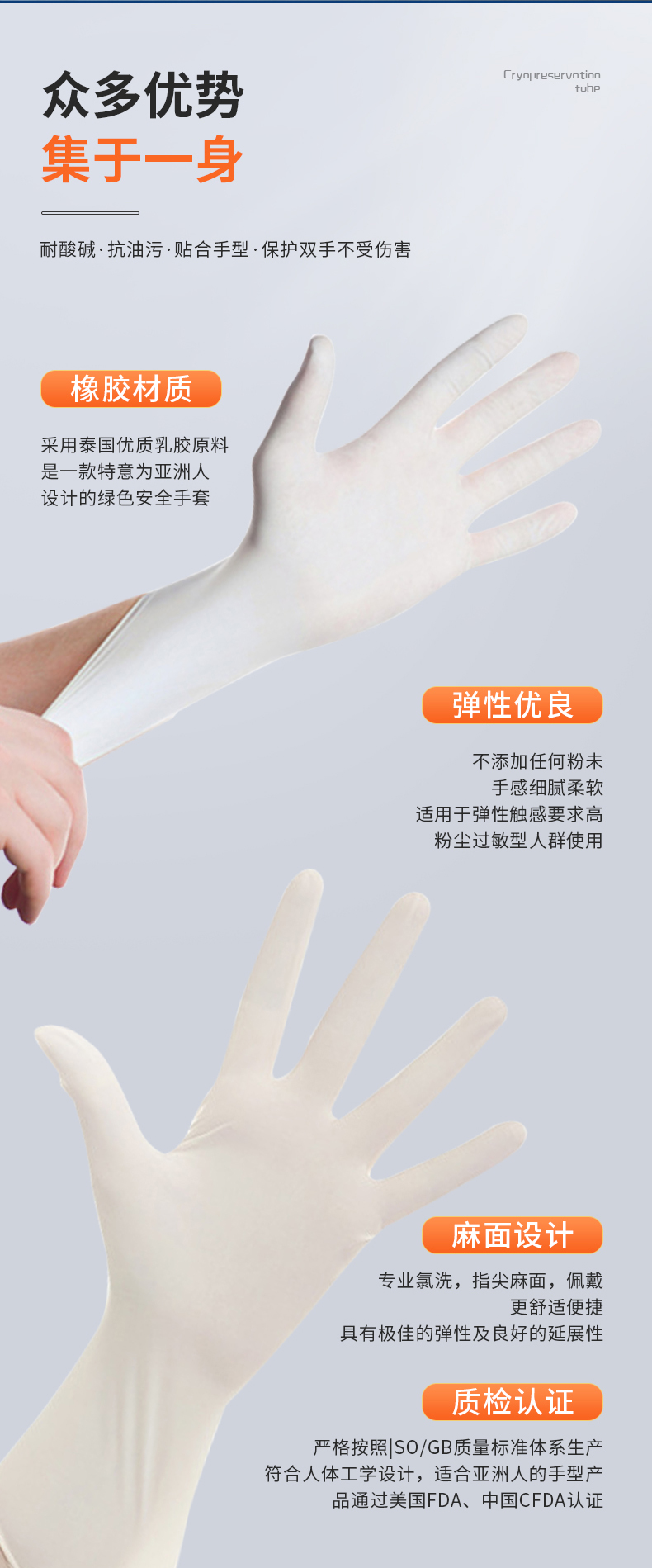 Shi Ruikang Authentic Disposable Latex Inspection Gloves F800 Shidong Powder Free Nitrile Gloves Dental Food Thickening