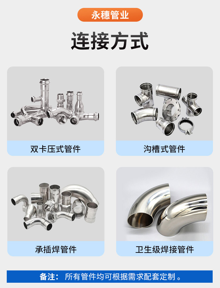 304 stainless steel sanitary pipe medical laboratory polished stainless steel thin-walled sanitary welded steel pipe factory