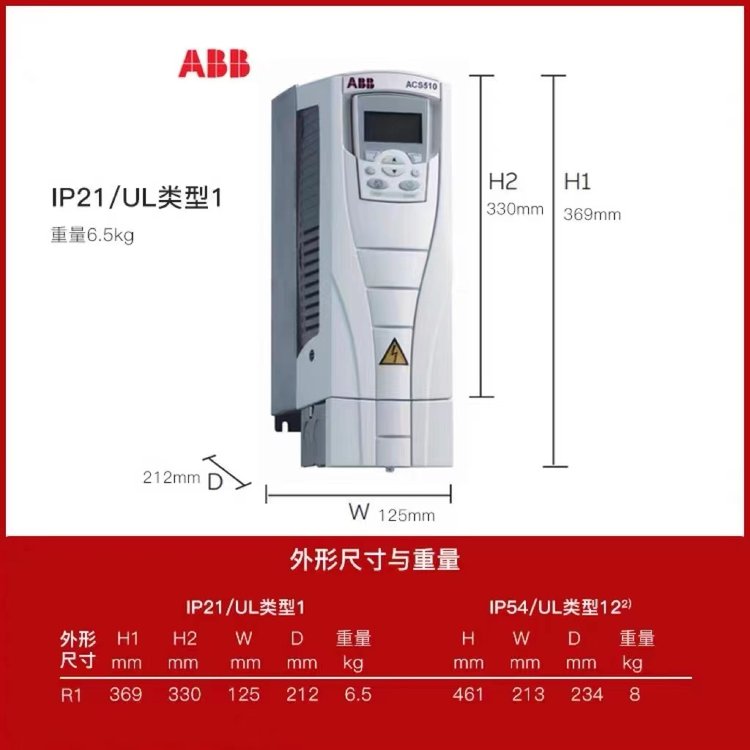 ABB ACS355 universal mechanical series frequency converter ACS355-03E-04A1-4, rated power 1.5kW