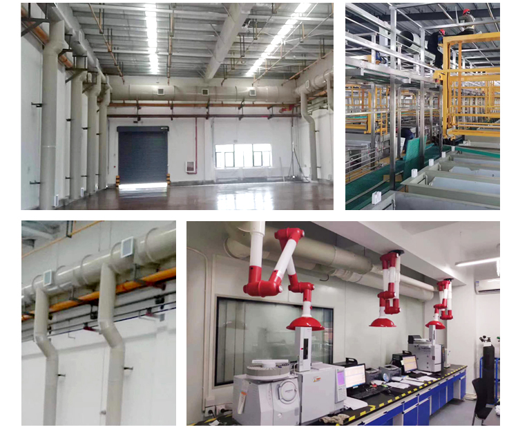 PVC corrosion-resistant material manual switch type air volume control valve sealing valve used in Wuyue Environmental Protection Laboratory