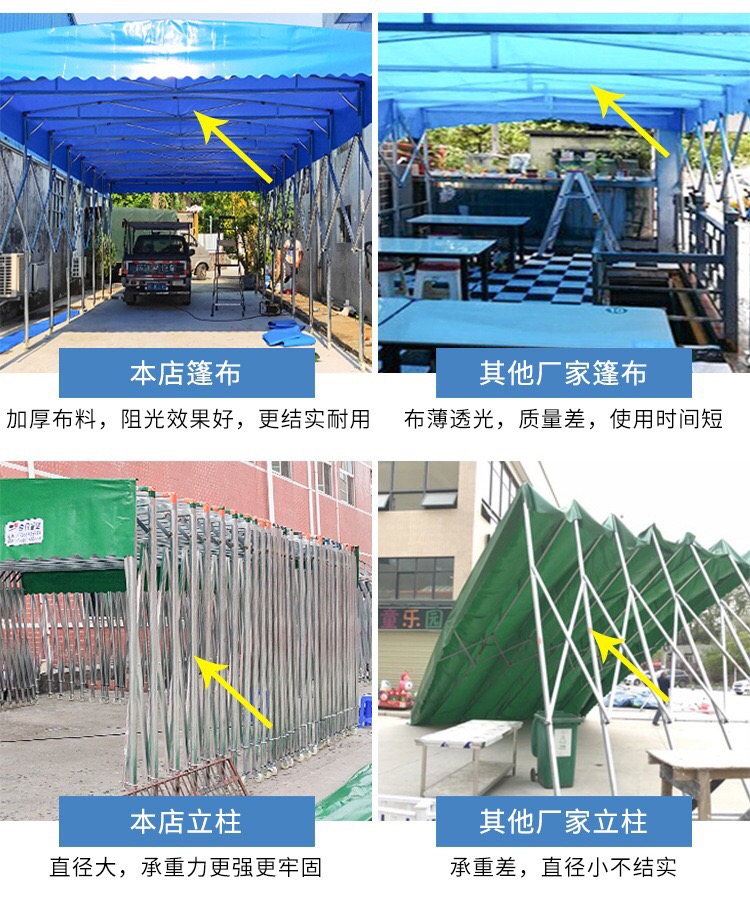 Customized rooftop canopy, factory building, large canopy, electric canvas canopy, manufacturer's customized installation