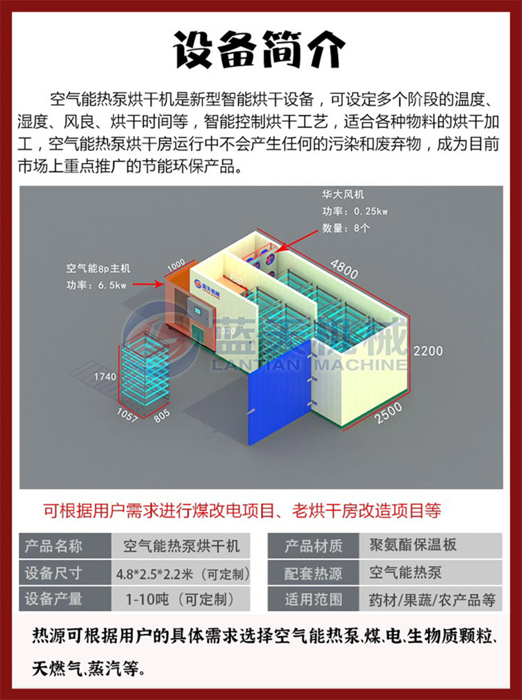 Small orange embryo dryer Air energy heat pump Green orange peel Small green orange drying room Orange embryo baby Orange pill drying equipment