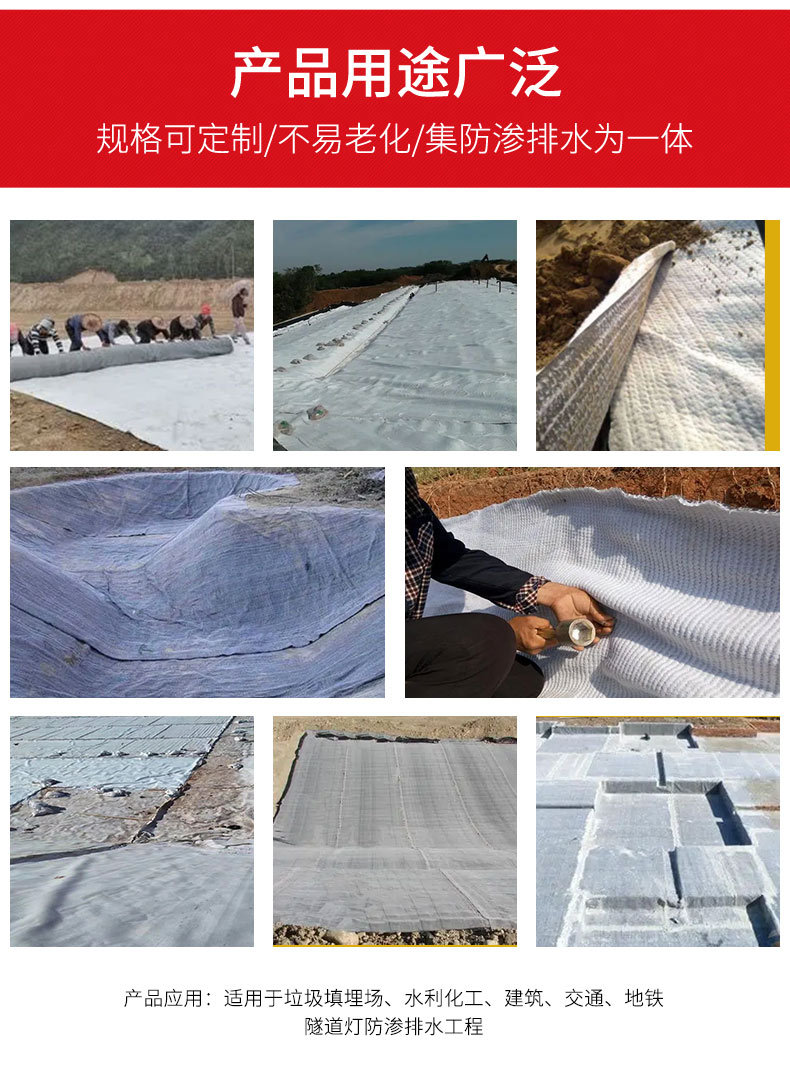 Lingjian Needle Needled Membrane Coating Method Sodium Based Bentonite Waterproof Blanket Chemical Storage Yard Leakage Prevention Bentonite Waterproof Blanket