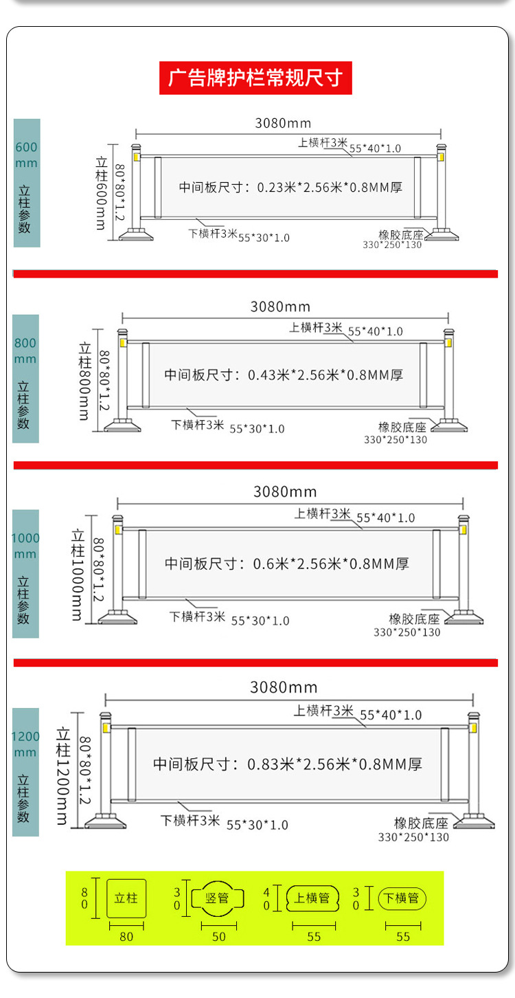 Chongze Zinc Steel Road Separation Railing Municipal Guardrail Urban Traffic Central Isolation Railing Pedestrian and Vehicle Diversion Railing