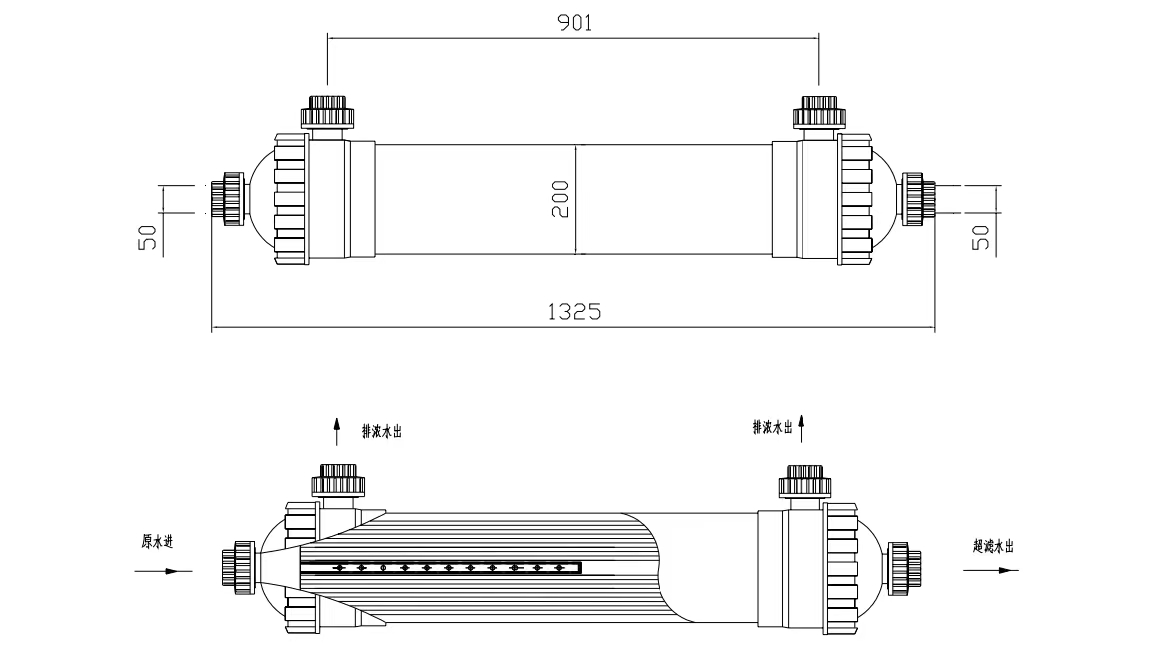 UF8040 ultrafiltration membrane RO reverse osmosis deionized water equipment pretreatment of ultrapure water equipment aquaculture wastewater