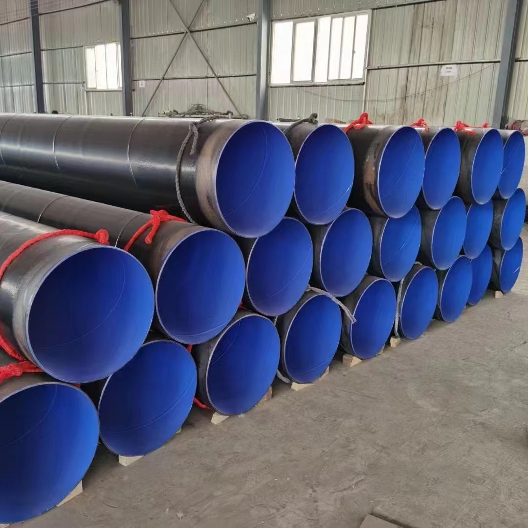 3PE anti-corrosion pipe, large diameter DN150-2200 epoxy powder pipeline, 8710 coated plastic lined steel pipe