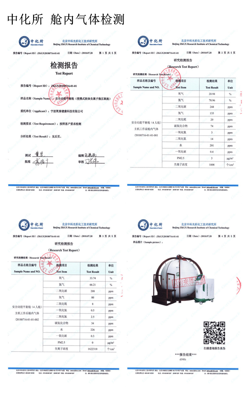 Oxygen Yu Technology's household internal pressure is 6.5PSI, and the software has a negative ion micro pressure oxygen chamber inside