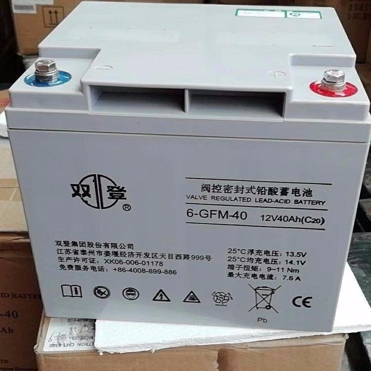 双登蓄电池6-GFM-40 铅酸6-GFM-40免维护太阳能光伏发电设备专用