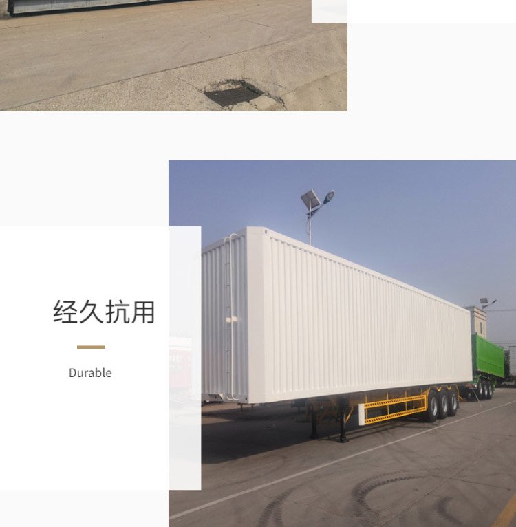 Large tonnage flatbed trailer can be used to tow box type cargo vehicles, and the flexibility of the box board is good