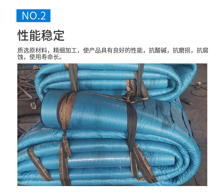 Mining drainage flange high-pressure rubber hose, steel braided pipe, Fushuo large diameter cloth clamp suction and drainage soft rubber hose