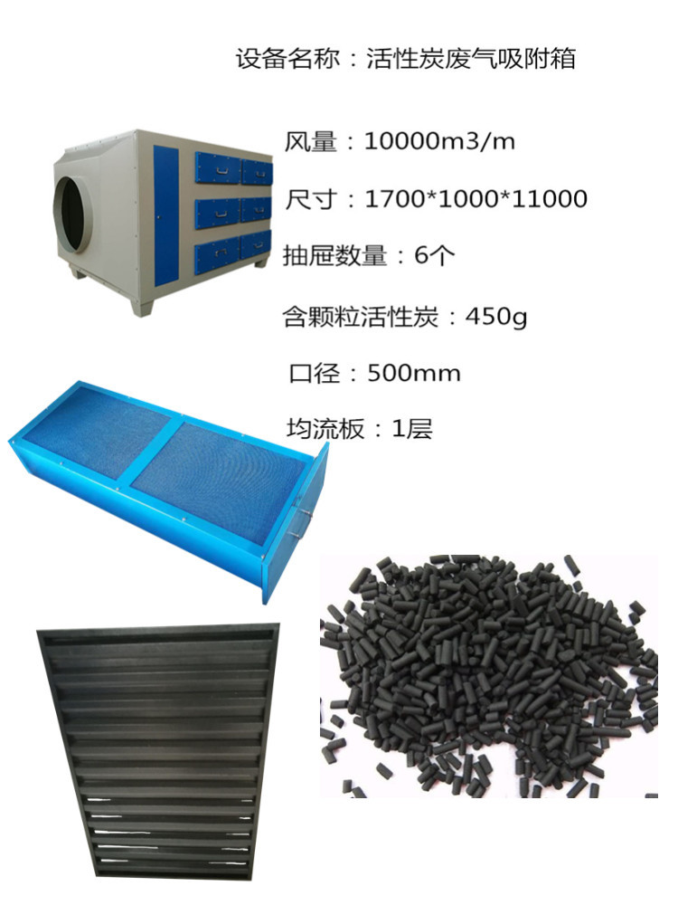 Stainless steel anti-corrosion activated carbon environmental adsorption box workshop waste gas treatment equipment adsorption device