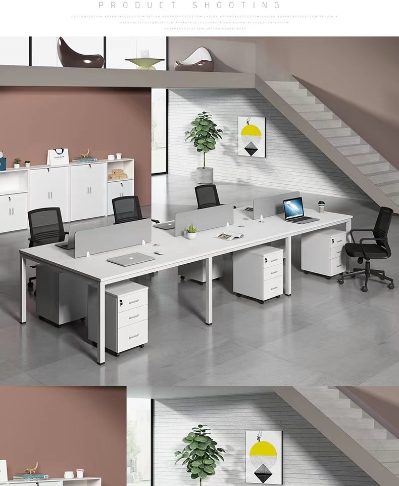Office desks, staff, desk and chair combinations, and office furniture support customization