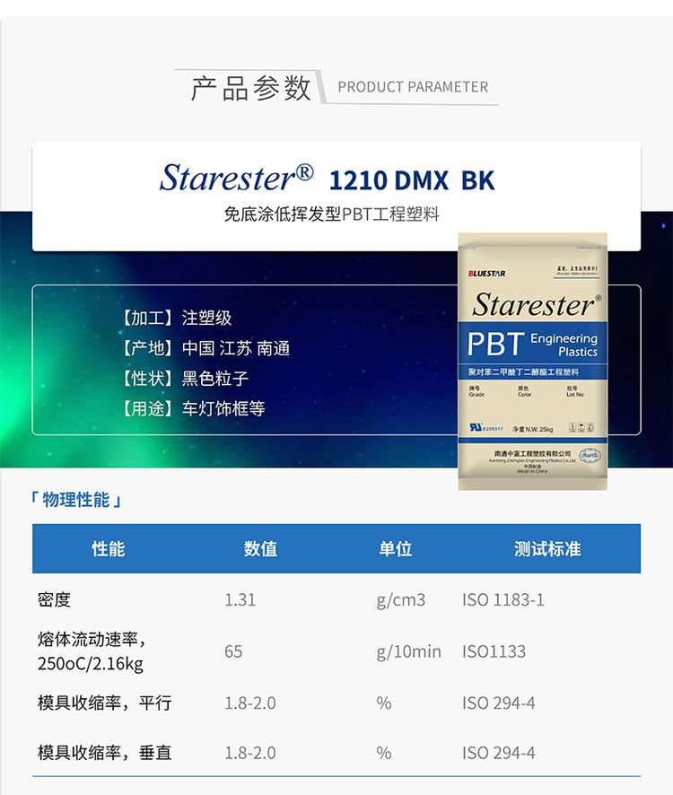 Zhonghua Xingchen Starster brand 1210 dmx BK low volatile modified PBT medium blue without primer