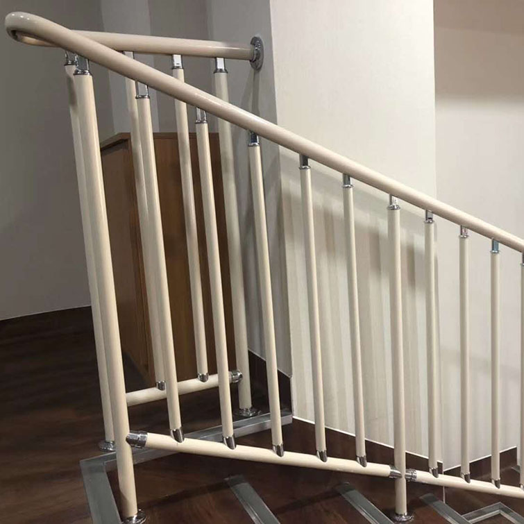 Hospital school staircase resin handrail balcony carbon steel column anti climbing guardrail