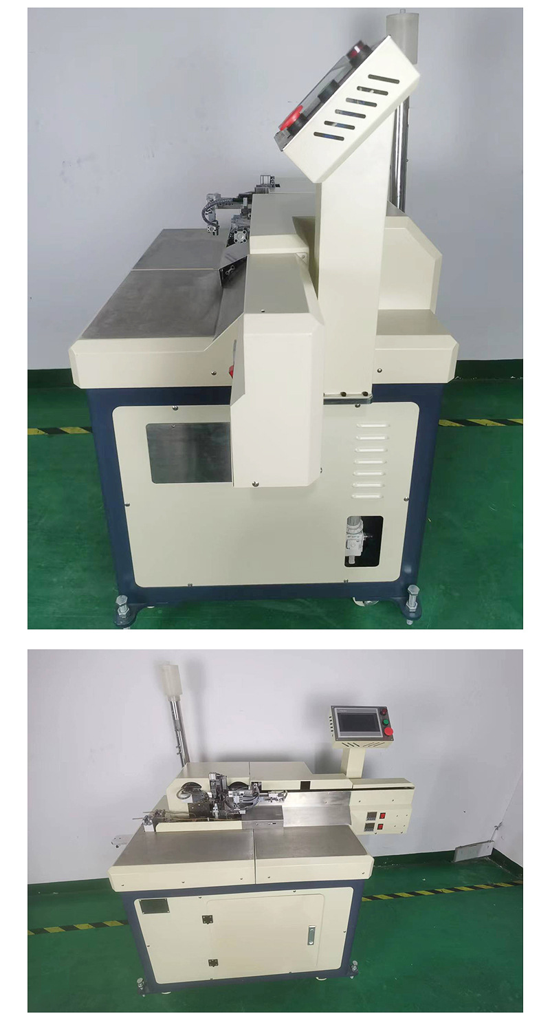 Fully automatic two end tin dipping machine automatically erases clean wires, cuts and peels twisted wires, and has tin dipping function equipment