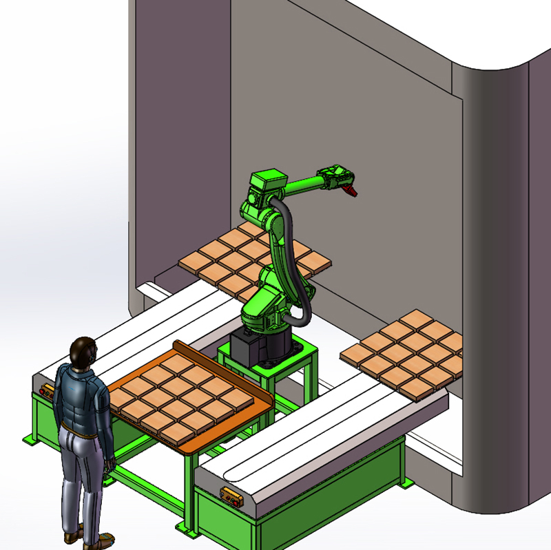 Assembly line tracking spray turret spray painting spray painting automation, new energy spray robot