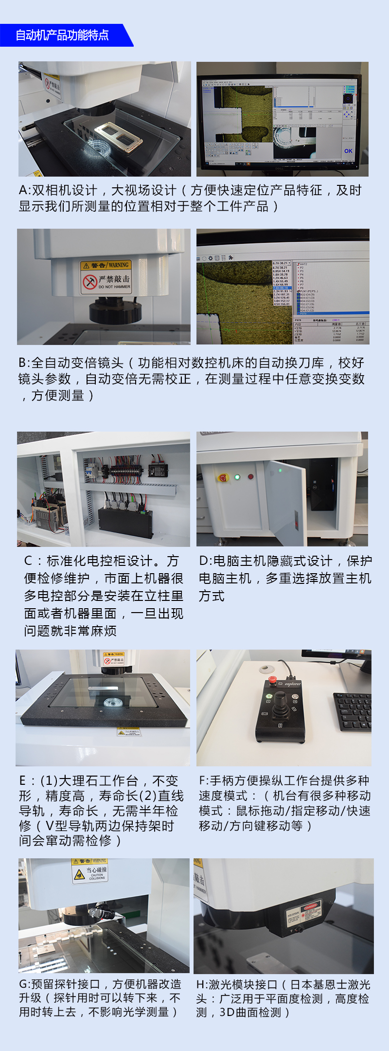 Wangmin High Configuration Fully Automatic Image Measuring Instrument CNC-3020H Precision High Optical Projection Detector