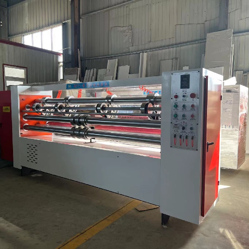 Used Thin Knife Paper Splitting Machine Automatic Thin Knife Paper Splitting and Pressing Machine Cardboard Splitting and Indenting Machine