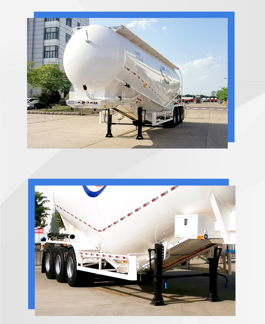 MasterCard 55 cubic meter bituminous coal powder tank semi trailer transport truck powder tank truck manufacturer direct sales