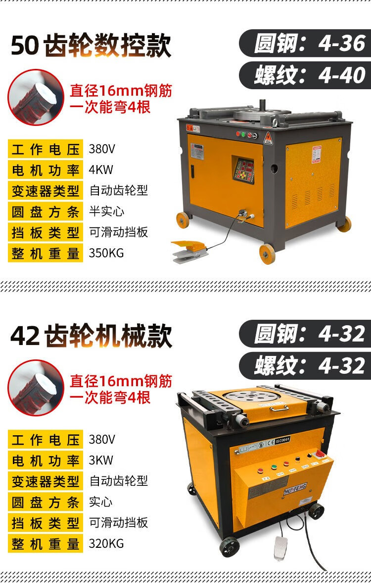 Qiangyun Steel Bar Bending Machine Construction Site Steel Bar Bending Machine Automatic CNC 50 Type