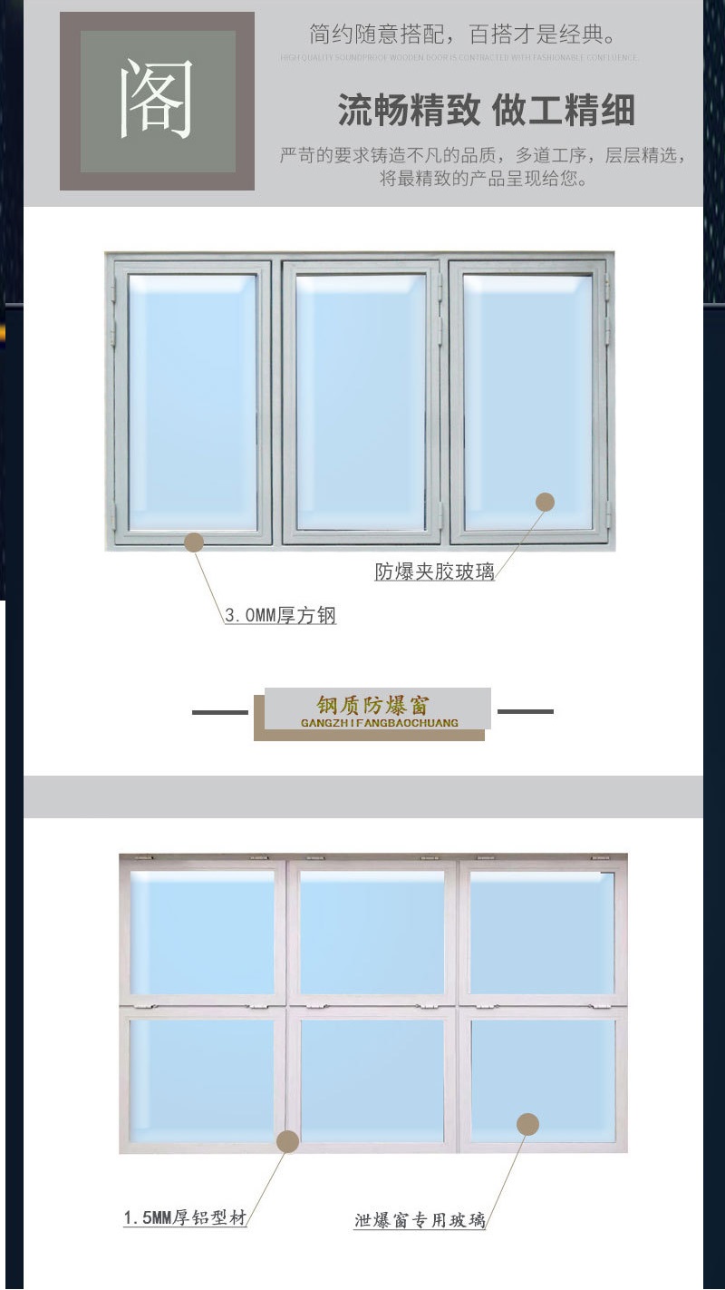 Supply of open aluminum alloy explosion-proof windows with complete specifications and guaranteed service